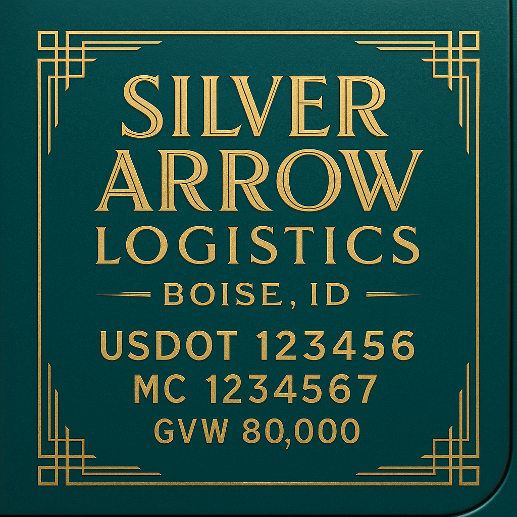 Custom Truck Door Lettering Sign Decal Sticker For Trucking, Businesses with City, State and USDOT, MC, GVW Truck Sign (2-Pack)