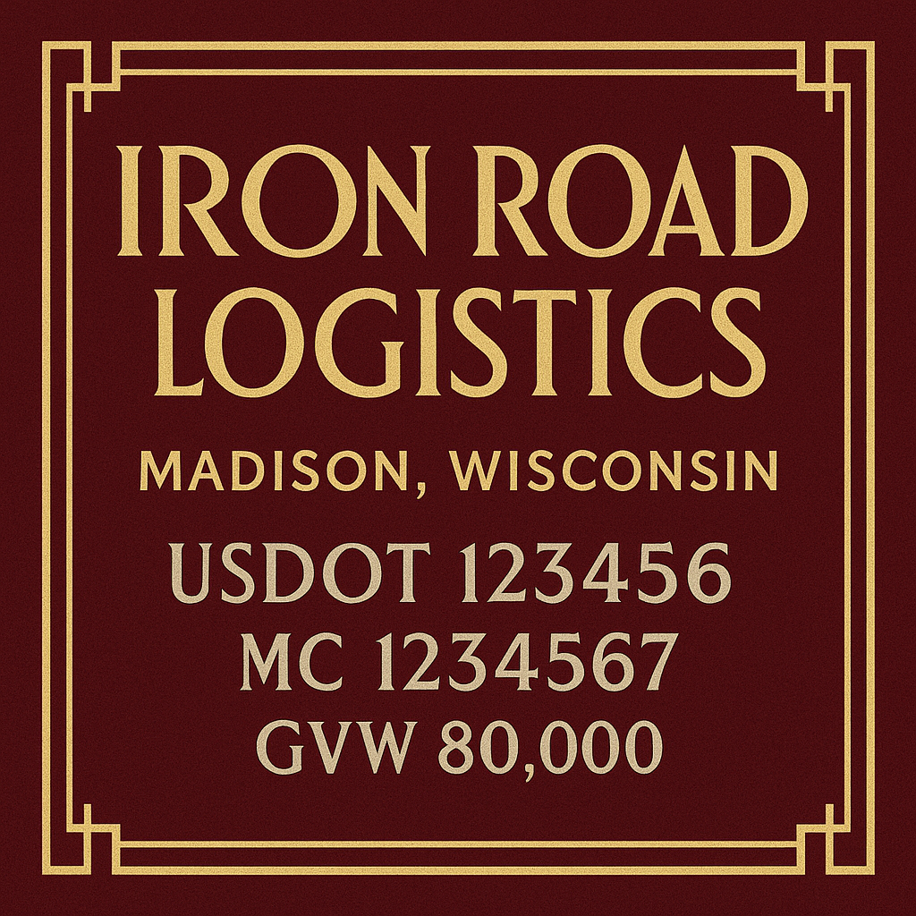 Custom Truck Door Lettering Sign Decal Sticker For Trucking, Businesses with City, State and USDOT, MC, GVW Truck Sign (2-Pack)