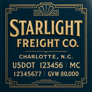 Custom Truck Door Lettering Sign Decal Sticker For Trucking, Businesses with City, State and USDOT, MC, GVW Truck Sign (2-Pack)