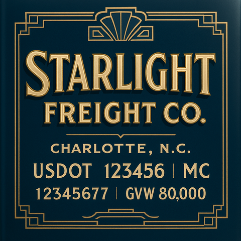 Custom Truck Door Lettering Sign Decal Sticker For Trucking, Businesses with City, State and USDOT, MC, GVW Truck Sign (2-Pack)
