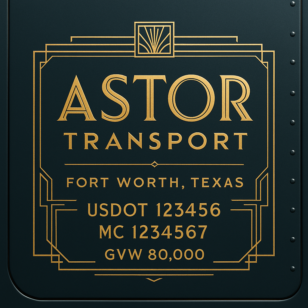 Custom Truck Door Lettering Sign Decal Sticker For Trucking, Businesses with City, State and USDOT, MC, GVW Truck Sign (2-Pack)
