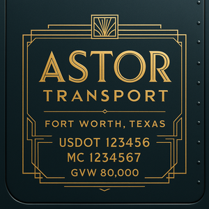 Custom Truck Door Lettering Sign Decal Sticker For Trucking, Businesses with City, State and USDOT, MC, GVW Truck Sign (2-Pack)