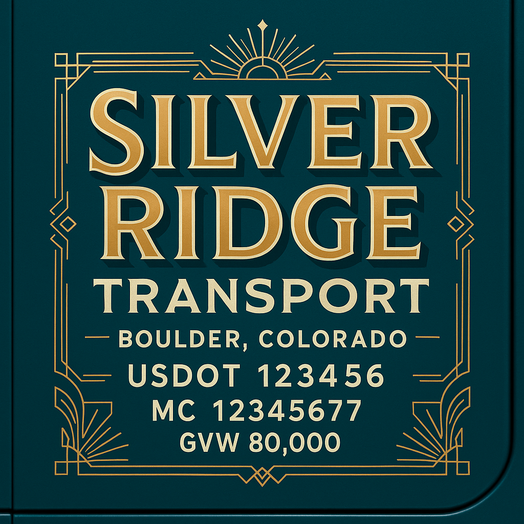 Custom Truck Door Lettering Sign Decal Sticker For Trucking, Businesses with City, State and USDOT, MC, GVW Truck Sign (2-Pack)