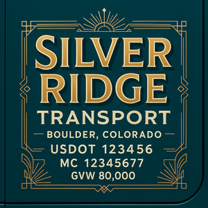 Custom Truck Door Lettering Sign Decal Sticker For Trucking, Businesses with City, State and USDOT, MC, GVW Truck Sign (2-Pack)