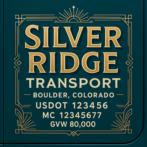 Custom Truck Door Lettering Sign Decal Sticker For Trucking, Businesses with City, State and USDOT, MC, GVW Truck Sign (2-Pack)