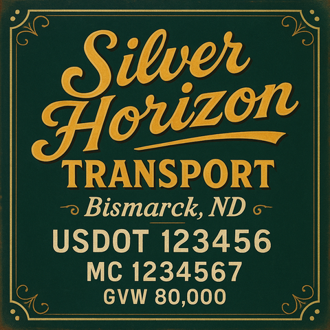 Custom Truck Door Lettering Sign Decal Sticker For Trucking, Businesses with City, State and USDOT, MC, GVW Truck Sign (2-Pack)