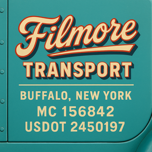 Custom Truck Door Lettering Sign Decal Sticker For Trucking, Businesses with City, State and USDOT, MC, GVW Truck Sign (2-Pack)