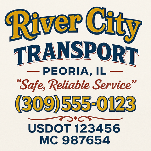 Custom Truck Door Lettering Sign Decal Sticker For Trucking, Businesses with City, State and USDOT, MC, GVW Truck Sign (2-Pack)