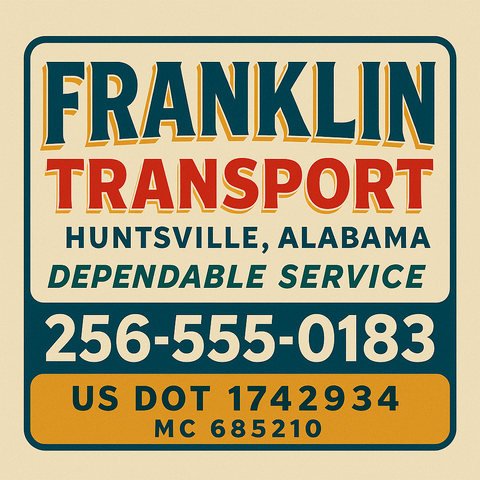 Custom Truck Door Lettering Sign Decal Sticker For Trucking, Businesses with City, State and USDOT, MC, GVW Truck Sign (2-Pack)