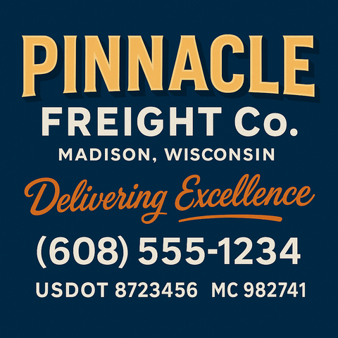 Custom Truck Door Lettering Sign Decal Sticker For Trucking, Businesses with City, State and USDOT, MC, GVW Truck Sign (2-Pack)