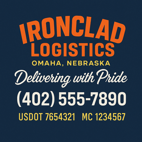 Custom Truck Door Lettering Sign Decal Sticker For Trucking, Businesses with City, State and USDOT, MC, GVW Truck Sign (2-Pack)