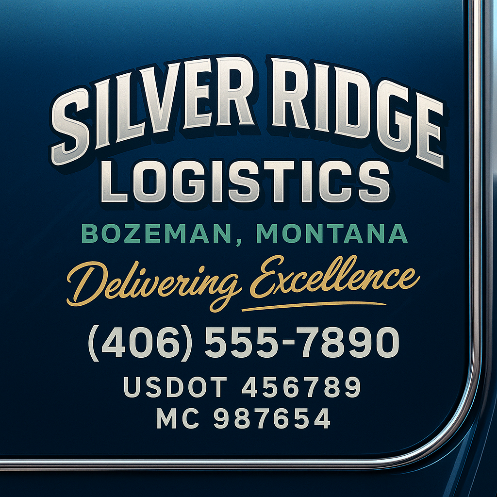 Custom Truck Door Lettering Sign Decal Sticker For Trucking, Businesses with City, State and USDOT, MC, GVW Truck Sign (2-Pack)