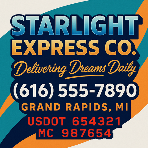 Custom Truck Door Lettering Sign Decal Sticker For Trucking, Businesses with City, State and USDOT, MC, GVW Truck Sign (2-Pack)