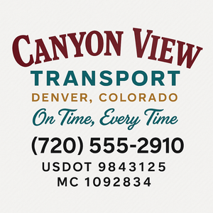 Custom Truck Door Lettering Sign Decal Sticker For Trucking, Businesses with City, State and USDOT, MC, GVW Truck Sign (2-Pack)