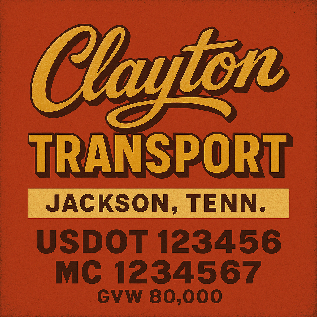 Custom Truck Door Lettering Sign Decal Sticker For Trucking, Businesses with City, State and USDOT, MC, GVW Truck Sign (2-Pack)