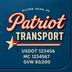Custom Truck Door Lettering Sign Decal Sticker For Trucking, Businesses with City, State and USDOT, MC, GVW Truck Sign (2-Pack)