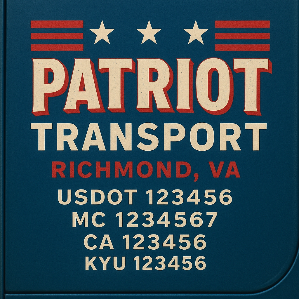 Custom Truck Door Lettering Sign Decal Sticker For Trucking, Businesses with City, State and USDOT, MC, GVW Truck Sign (2-Pack)