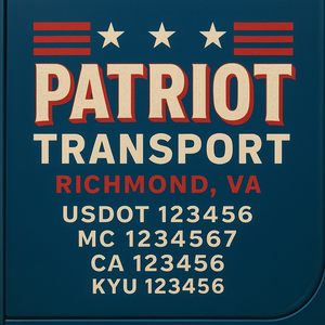 Custom Truck Door Lettering Sign Decal Sticker For Trucking, Businesses with City, State and USDOT, MC, GVW Truck Sign (2-Pack)