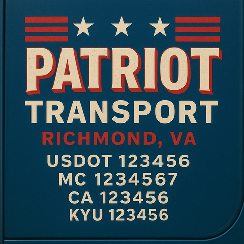 Custom Truck Door Lettering Sign Decal Sticker For Trucking, Businesses with City, State and USDOT, MC, GVW Truck Sign (2-Pack)