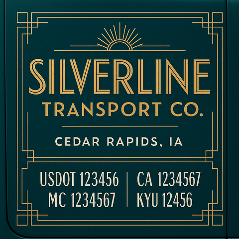 Custom Truck Door Lettering Sign Decal Sticker For Trucking, Businesses with City, State and USDOT, MC, GVW Truck Sign (2-Pack)