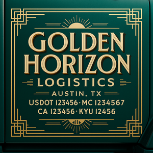 Custom Truck Door Lettering Sign Decal Sticker For Trucking, Businesses with City, State and USDOT, MC, GVW Truck Sign (2-Pack)