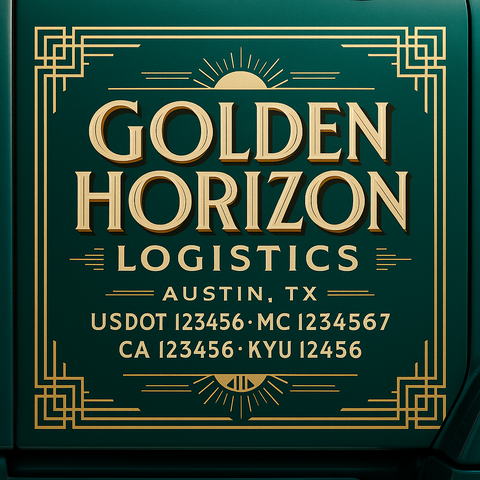 Custom Truck Door Lettering Sign Decal Sticker For Trucking, Businesses with City, State and USDOT, MC, GVW Truck Sign (2-Pack)