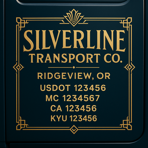 Custom Truck Door Lettering Sign Decal Sticker For Trucking, Businesses with City, State and USDOT, MC, GVW Truck Sign (2-Pack)
