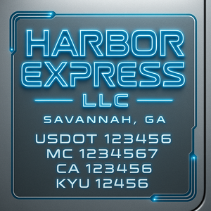 Custom Truck Door Lettering Sign Decal Sticker For Trucking, Businesses with City, State and USDOT, MC, GVW Truck Sign (2-Pack)