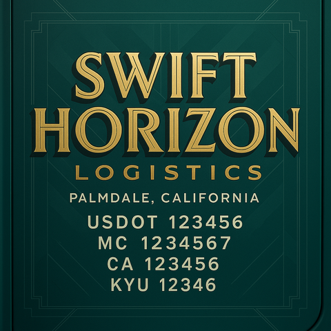 Custom Truck Door Lettering Sign Decal Sticker For Trucking, Businesses with City, State and USDOT, MC, GVW Truck Sign (2-Pack)