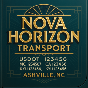 Custom Truck Door Lettering Sign Decal Sticker For Trucking, Businesses with City, State and USDOT, MC, GVW Truck Sign (2-Pack)