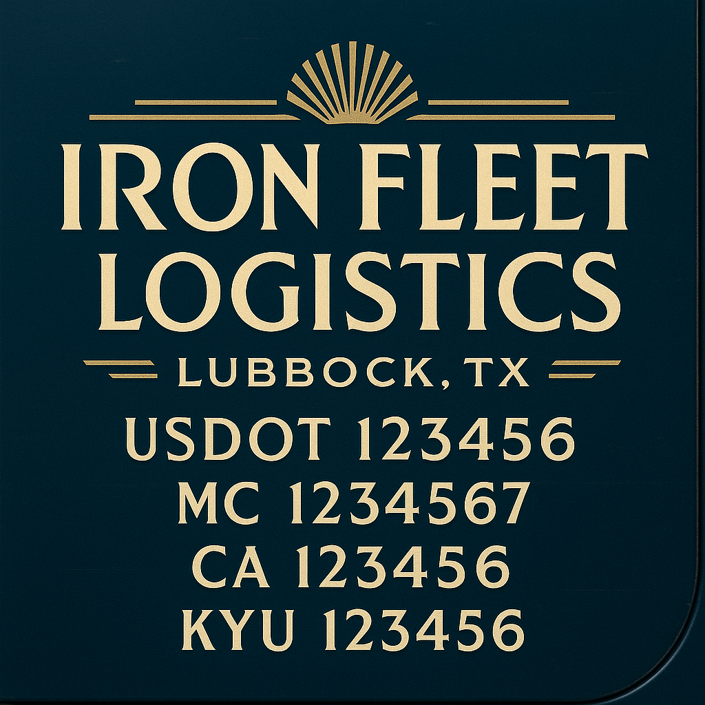 Custom Truck Door Lettering Sign Decal Sticker For Trucking, Businesses with City, State and USDOT, MC, GVW Truck Sign (2-Pack)