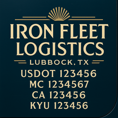 Custom Truck Door Lettering Sign Decal Sticker For Trucking, Businesses with City, State and USDOT, MC, GVW Truck Sign (2-Pack)