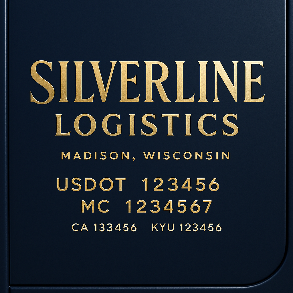 Custom Truck Door Lettering Sign Decal Sticker For Trucking, Businesses with City, State and USDOT, MC, GVW Truck Sign (2-Pack)