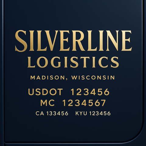 Custom Truck Door Lettering Sign Decal Sticker For Trucking, Businesses with City, State and USDOT, MC, GVW Truck Sign (2-Pack)