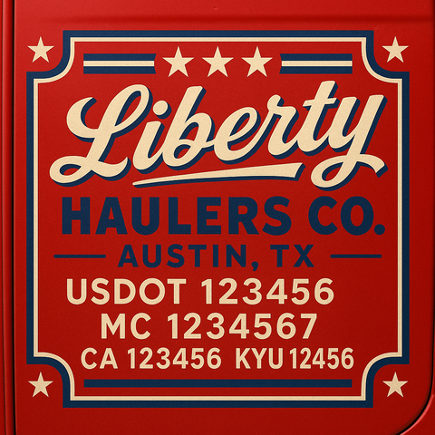 Custom Truck Door Lettering Sign Decal Sticker For Trucking, Businesses with City, State and USDOT, MC, GVW Truck Sign (2-Pack)