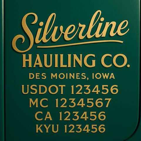 Custom Truck Door Lettering Sign Decal Sticker For Trucking, Businesses with City, State and USDOT, MC, GVW Truck Sign (2-Pack)