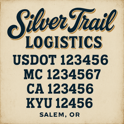 Custom Truck Door Lettering Sign Decal Sticker For Trucking, Businesses with City, State and USDOT, MC, GVW Truck Sign (2-Pack)