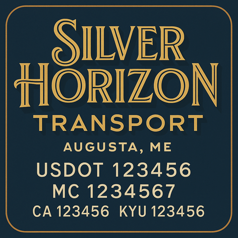 Custom Truck Door Lettering Sign Decal Sticker For Trucking, Businesses with City, State and USDOT, MC, GVW Truck Sign (2-Pack)