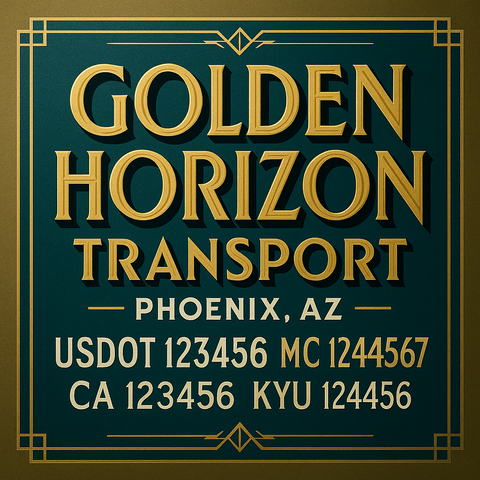 Custom Truck Door Lettering Sign Decal Sticker For Trucking, Businesses with City, State and USDOT, MC, GVW Truck Sign (2-Pack)