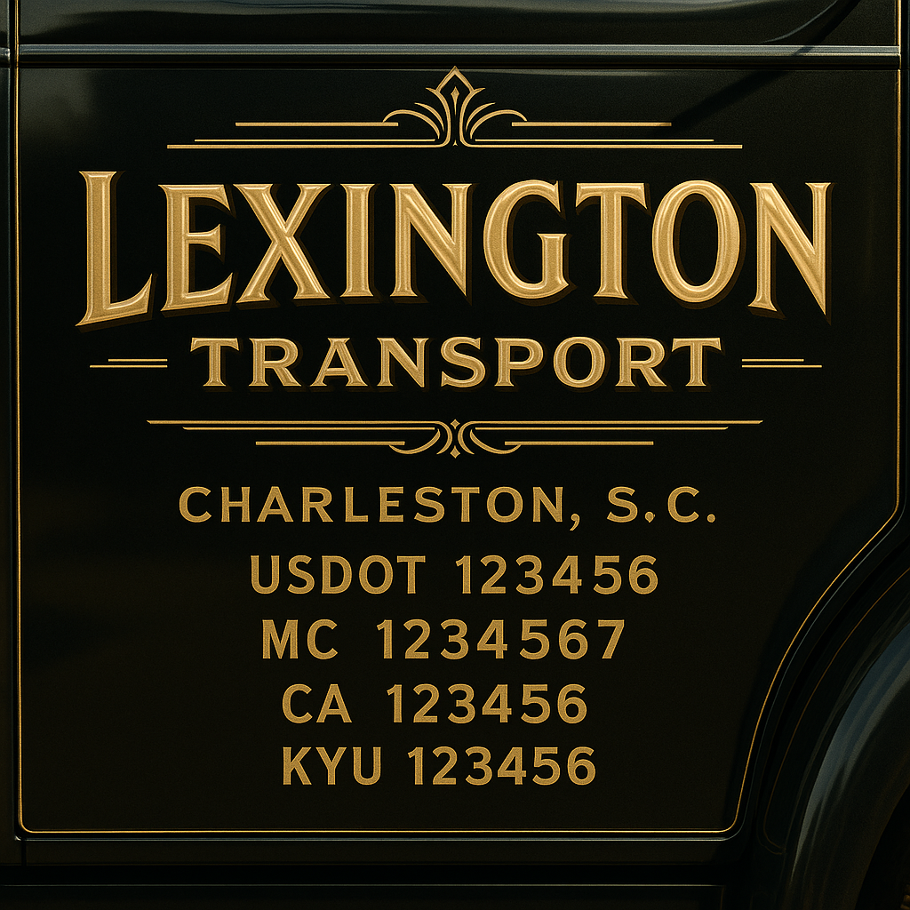 Custom Truck Door Lettering Sign Decal Sticker For Trucking, Businesses with City, State and USDOT, MC, GVW Truck Sign (2-Pack)