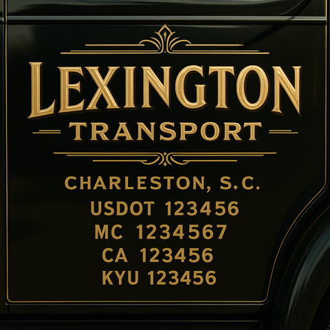 Custom Truck Door Lettering Sign Decal Sticker For Trucking, Businesses with City, State and USDOT, MC, GVW Truck Sign (2-Pack)