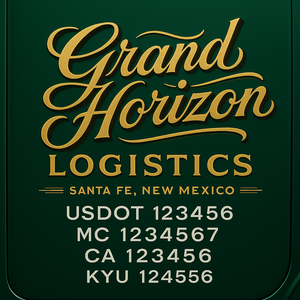 Custom Truck Door Lettering Sign Decal Sticker For Trucking, Businesses with City, State and USDOT, MC, GVW Truck Sign (2-Pack)