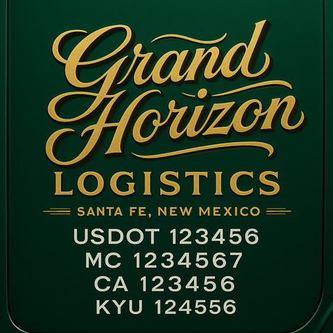 Custom Truck Door Lettering Sign Decal Sticker For Trucking, Businesses with City, State and USDOT, MC, GVW Truck Sign (2-Pack)