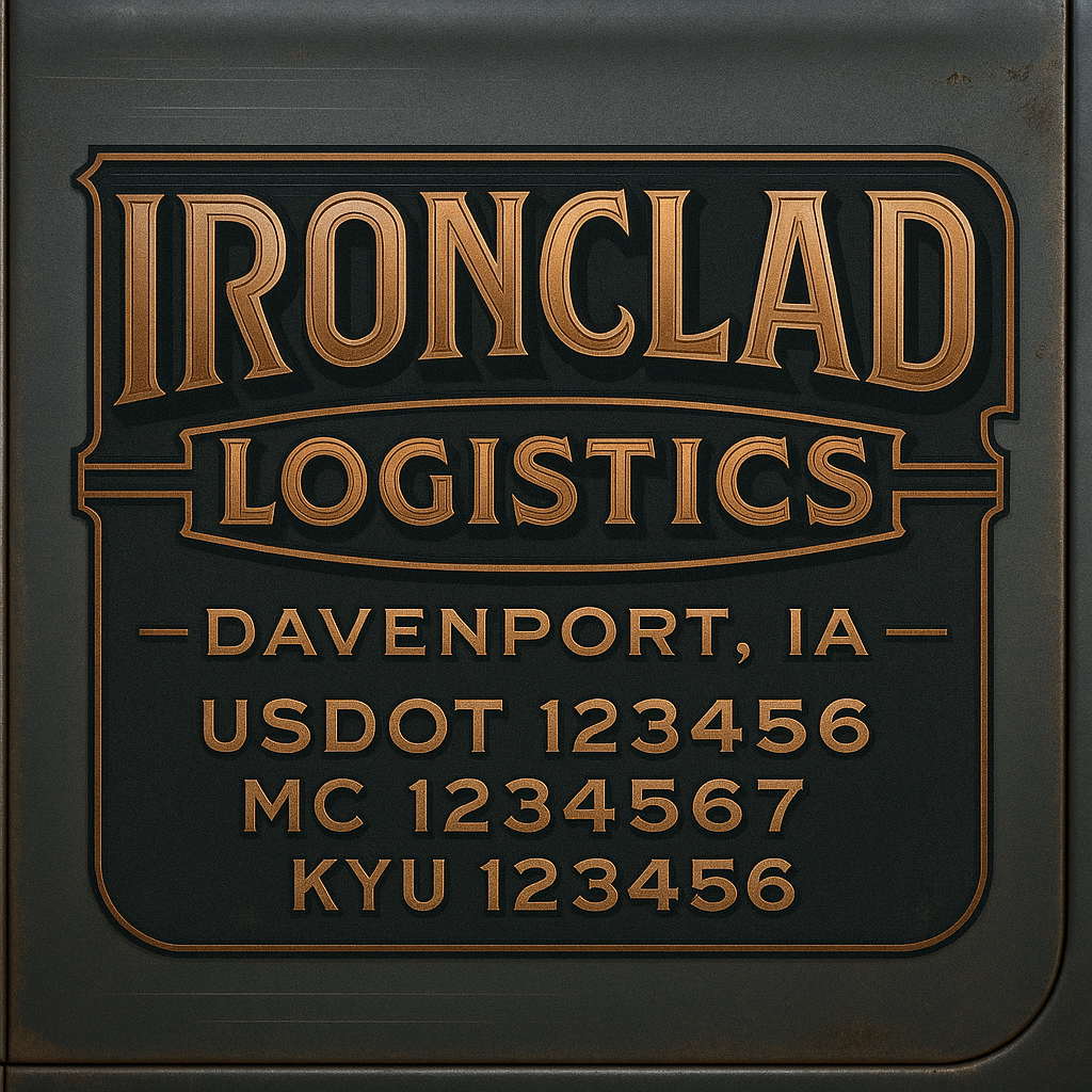 Custom Truck Door Lettering Sign Decal Sticker For Trucking, Businesses with City, State and USDOT, MC, GVW Truck Sign (2-Pack)