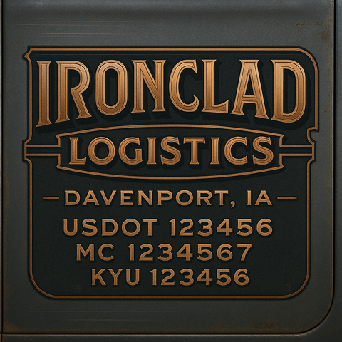 Custom Truck Door Lettering Sign Decal Sticker For Trucking, Businesses with City, State and USDOT, MC, GVW Truck Sign (2-Pack)