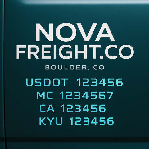 Custom Truck Door Lettering Sign Decal Sticker For Trucking, Businesses with City, State and USDOT, MC, GVW Truck Sign (2-Pack)