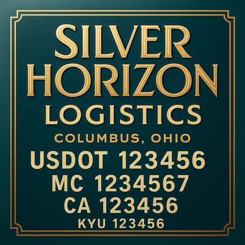 Custom Truck Door Lettering Sign Decal Sticker For Trucking, Businesses with City, State and USDOT, MC, GVW Truck Sign (2-Pack)