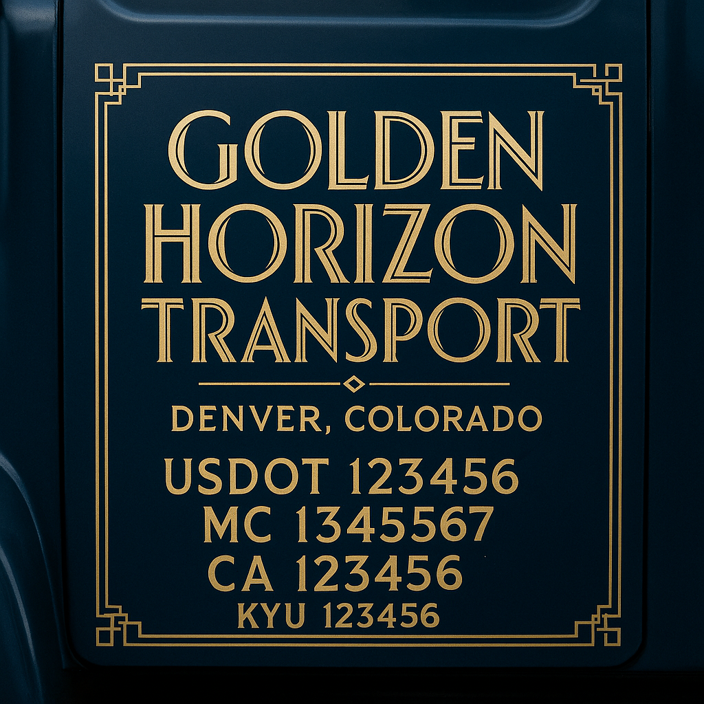 Custom Truck Door Lettering Sign Decal Sticker For Trucking, Businesses with City, State and USDOT, MC, GVW Truck Sign (2-Pack)