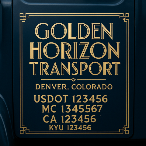 Custom Truck Door Lettering Sign Decal Sticker For Trucking, Businesses with City, State and USDOT, MC, GVW Truck Sign (2-Pack)