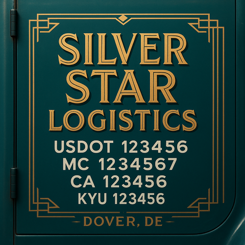 Custom Truck Door Lettering Sign Decal Sticker For Trucking, Businesses with City, State and USDOT, MC, GVW Truck Sign (2-Pack)